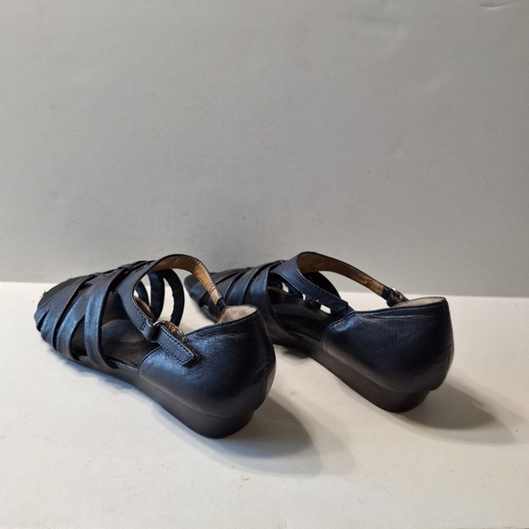Naturalizer Black Joslin Leather Strappy Casual Comfort Sandals Size 10N - Picture 7 of 12
